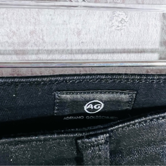 AG Farrah High Rise Skinny Ankle Jeans in Luminous Super Black Size 24 - Picture 11 of 13